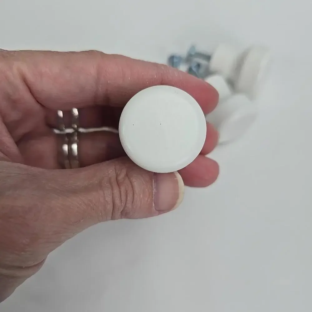 IKEA Lot of 6 ODLINGSGRANS ODLINGSGRÄNS Knob White 1 1/16